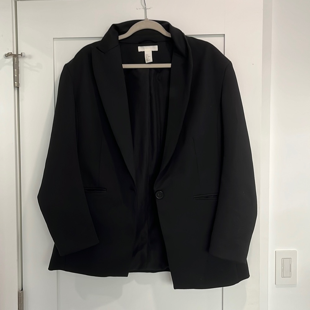 H&M Women Black Blazer Medium